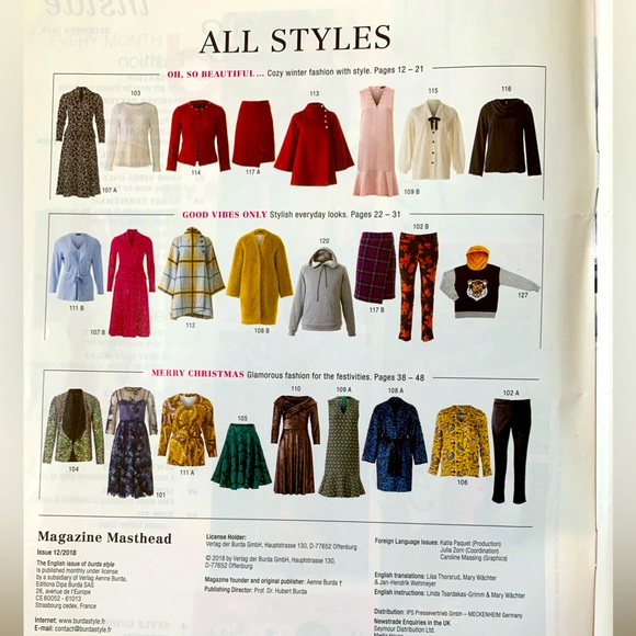 UK Burda Style Magazine Issue 12/2018 - Picture 2 of 4